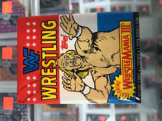 1987 TOPPS WWF WRESTLE MANIA III TRADING CARDS WAX PACK1987 TOPPS WWF WRESTLEMANIA III TRADING CARDS WAX PACK