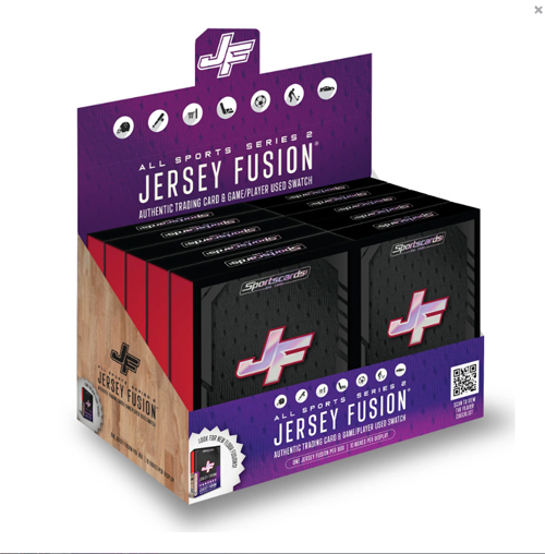 JERSEY FUSION ALL SPORTS SERIES 2 DISPLAY BOX - (10) SEALED BOXES - 4 TO 6 PREMIUMS PER DISPLAY!