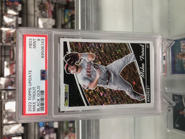 2022 TOPPS UPDATE BLACK GOLD #BG3 MIKE TROUT PSA 9