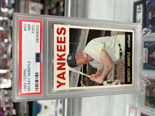 1964 TOPPS #50 MICKEY MANTLE PSA 7(ST)