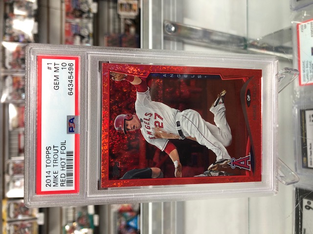 2014 TOPPS RED FOIL #1 MIKE TROUT PSA 10