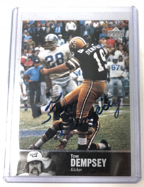 Tom Dempsey 1997 Upper Deck Legends Autographs #AL98
