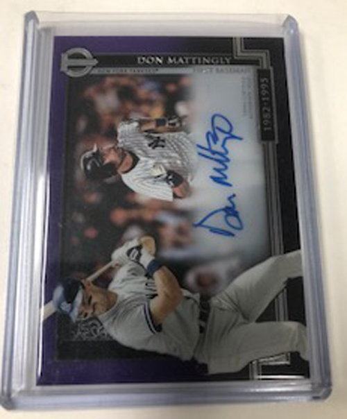 Don Mattingly 2017 Topps Tribute Generations of Excellence Autographs Purple #GOEDM 12/50